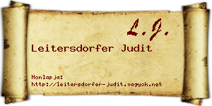 Leitersdorfer Judit névjegykártya